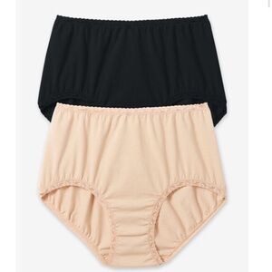 New Cotton Spandex Lace Detail Brief 2 pack
Panties 13 5X 6X Woman Within